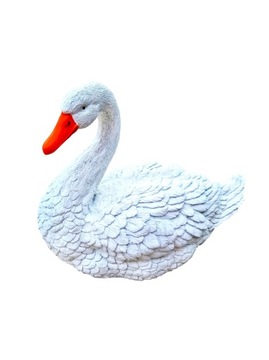 FIGURKA OGRODOWA - ŚREDNI BIAŁY ŁABĘDŹ