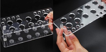 Akrylowy bezbarwny holder stojak na pędzle