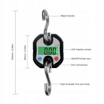 ПОДВЕСНЫЕ КРАНОВЫЕ ВЕСЫ 150 КГ LCD