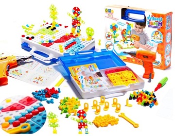 PUZZLE KLOCKI EDUKACYJNE WKRĘTARKA DLA DZIECI 237