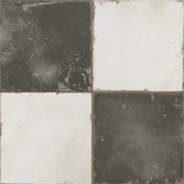 PŁYTKI PODŁOGOWE 45X45 BIAŁO CZARNE RUSTYKALNE