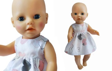 Ubranka dla lalki | Sukienka dla Baby Born 43 cm