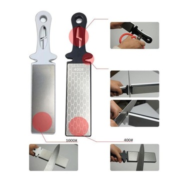 Double Sided Diamond Sharpening Sharpener File Stone Quick Easy No Oil