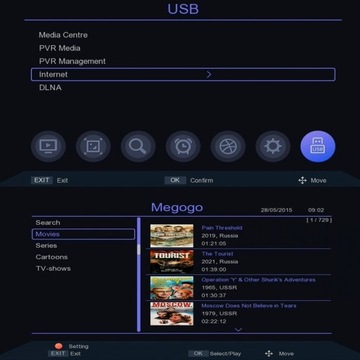 TUNER DEKODER TELEWIZOR DVBT2 UNITED HEVC H265 HDMI WIFI