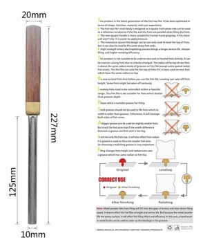 Обработка гитарных ладов. Короночная напильника. Выравнивание Luthie.