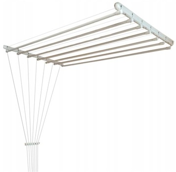 TURPOL - Suszarka sufitowa na pranie - łazienkowa - 7 prętów x 180 cm