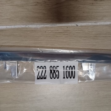 LIŠTA CHRÓM NÁRAZNÍKU PŘEDNÍ STŘEDNÍ  MERCEDES W222 TŘÍDA S