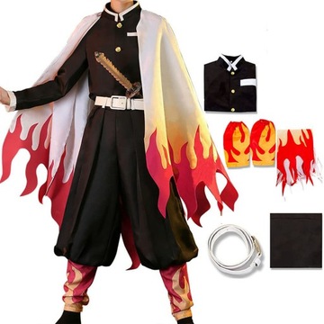 Demon Slayer Rengoku Kyoujurou Cosplay KostiumS