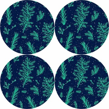 Zestaw 4 filcowych podkładek na stół, ławę - 4D - z nadrukiem - JUNIPER