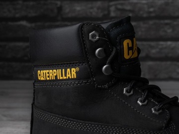 Buty męskie zimowe Caterpillar Colorado 2.0 BLACK SKÓRA WYSOKIE