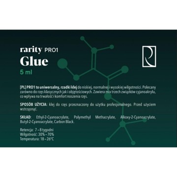 Клей для накладных ресниц Rarity PRO 1 (5мл)