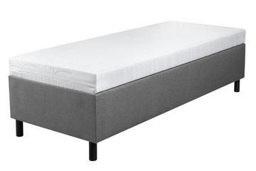 MAŁE ŁÓŻKO HOTEL TAPICEROWANE MATERAC 80x200 SZARE