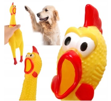 РЕЗИНОВАЯ ПИСКЛЮЧКА КУРИЦА ДЛЯ СОБАК КУРИЦА