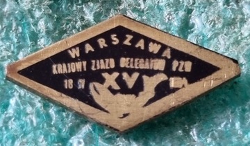 ODZNAKA KRAJOWY ZJAZD DELEGATÓW PZW WARSZAWA 1964