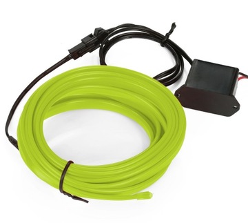 Światłowód EL WIRE LED Taśma Ambient 2M Limonkowy