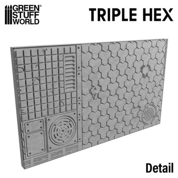 Зеленый материал катящийся булавка TripleHex Heks Rold