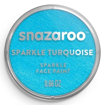 Farba do twarzy i ciała SPARKLE z połyskiem Snazaroo 18 g Turkus - Turquise