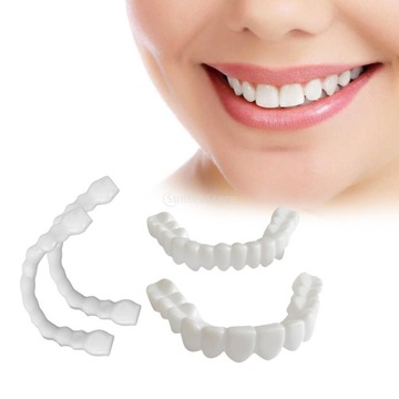Silikonowe licówki górne i dolne uczne zęby Fix
