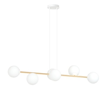 LAMPA WISZĄCA SUFITOWA ŻYRANDOL ZŁOTA KULE LED