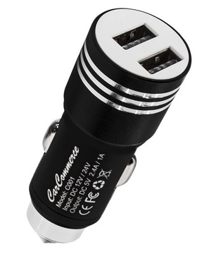 БЫСТРОЕ АВТОМОБИЛЬНОЕ ЗАРЯДНОЕ УСТРОЙСТВО 2x USB + КАБЕЛЬ USB-C