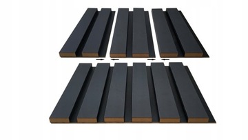 Deska lamelowa segment na płycie białej Czarny