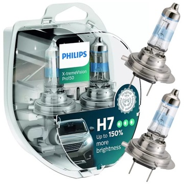PHILIPS Żarówki H7 X-TREME VISION PRO150 +150%