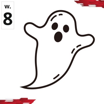 Halloween duchy duszki ghost mara nalepka naklejka
