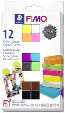 Staedtler fimo пластиковая масса 12 цветов Неон