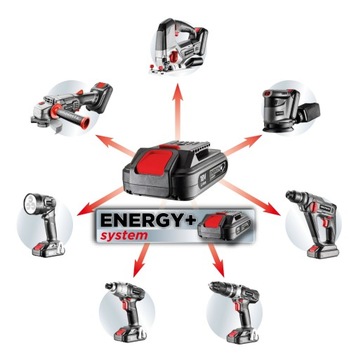 ГРАФИТОВАЯ АККУМУЛЯТОРНАЯ БАТАРЕЯ ENERGY+ 18 В, литий-ионная, 4 Ач 58G004