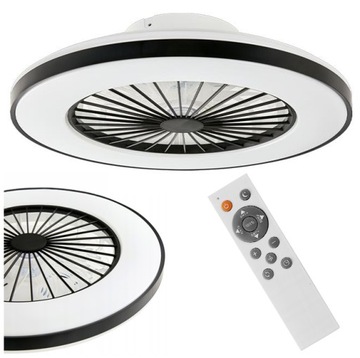 LAMPA SUFITOWA PLAFON LED Z WENTYLATOREM LED 55W CCT PAMIĘĆ BARWY PILOT