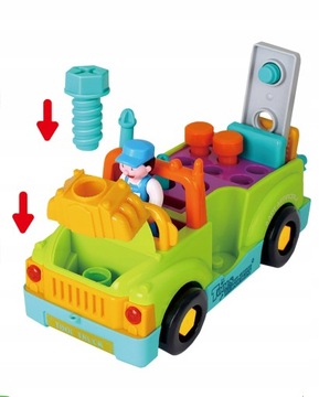 Машинка для скручивания, разборки, немного механика вождения, интерактивная игра.