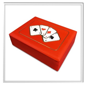 Коробка для игральных карт, деревянная