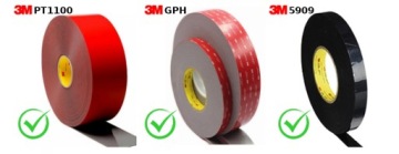 ДВУХСТОРОННЯЯ ВОРОНОЧНАЯ ЛЕНТА 3M VHB GPH-110 9мм/5м