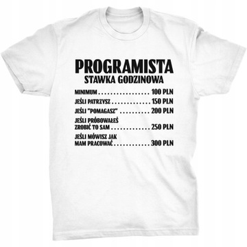 Koszulka Stawka Godzinowa Dla Programisty Prezent