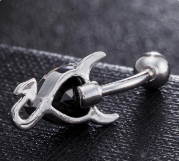 КОЛЬЦО ДЛЯ ПУХА Сердце, Devil SS316L