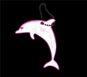 Светоотражающий кулон, светящийся светоотражающий брелок «Дельфин» для сумки-рюкзака
