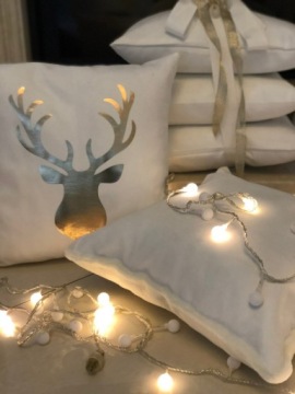 Aksamitna Poszewka Świąteczna Limited Renifer Roz