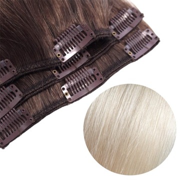 CLIP IN DOPINKA ZESTAW 7 TASM WŁOSY NATURALNE 50cm