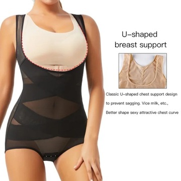 Women Bodysuit Briefs Full Body Shaper Underwear S