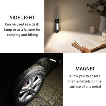 Светодиодный фонарик со встроенным аккумулятором, перезаряжаемый через USB