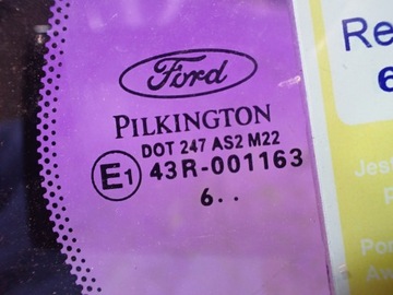 FORD FUSION 02- SKLO (OKNO) KAROSERIE ZADNÍ PRAVÁ LIŠTA