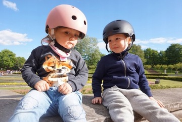 MOMI MIM ДЕТСКИЙ ЗАЩИТНЫЙ ШЛЕМ, РОЛИКОВЫЙ ВЕЛОСИПЕД, СЕРЫЙ