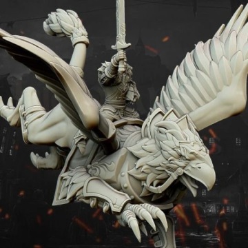 Highlands Miniatures Герой на Грифе