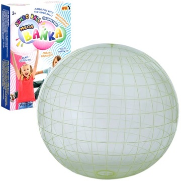 MEGA BAŃKA GEOMETRIC JUMBO BALL LIMONKOWA 80cm