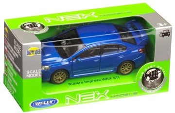 WELLY SUBARU IMPREZA WRX STi 1:34 НОВАЯ МЕТАЛЛИЧЕСКАЯ МОДЕЛЬ