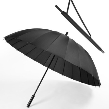 БОЛЬШОЙ ЭЛЕГАНТНЫЙ ЗОНТ С 24 РУЧКАМИ XXL СКЛАДНОЙ ЗОНТ УНИСЕКС.