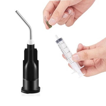 IGŁA DOZOWNICZA STRZYKAWKA FLUX PASTA 1,05MM 45MM 17G DŁUGA ZAGIĘTA 45°