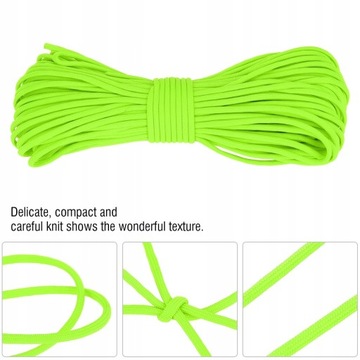Многофункциональный поводок Paracord 7 со светоотражающим эффектом длиной 31 м.