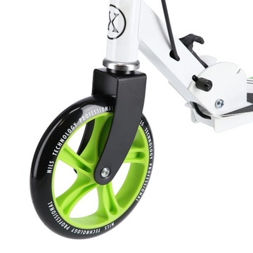 Самокат с большими колесами 200 мм, большой складной до 100 кг, с ручным тормозом