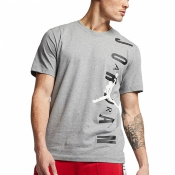 Męska koszulka Nike Jordan Vertical L bawełna szara t-shirt Jumpman